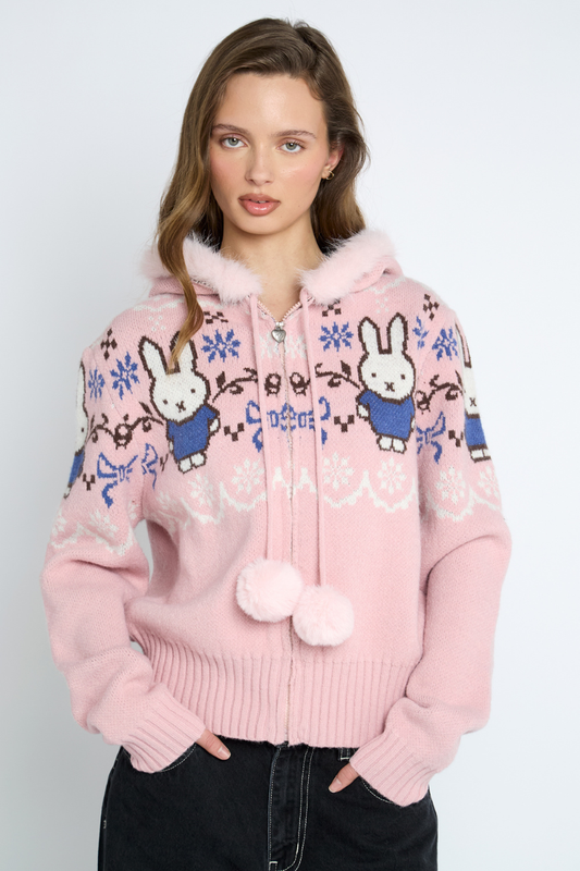 Miffy x Daisy St. Taffy Knit Hoodie