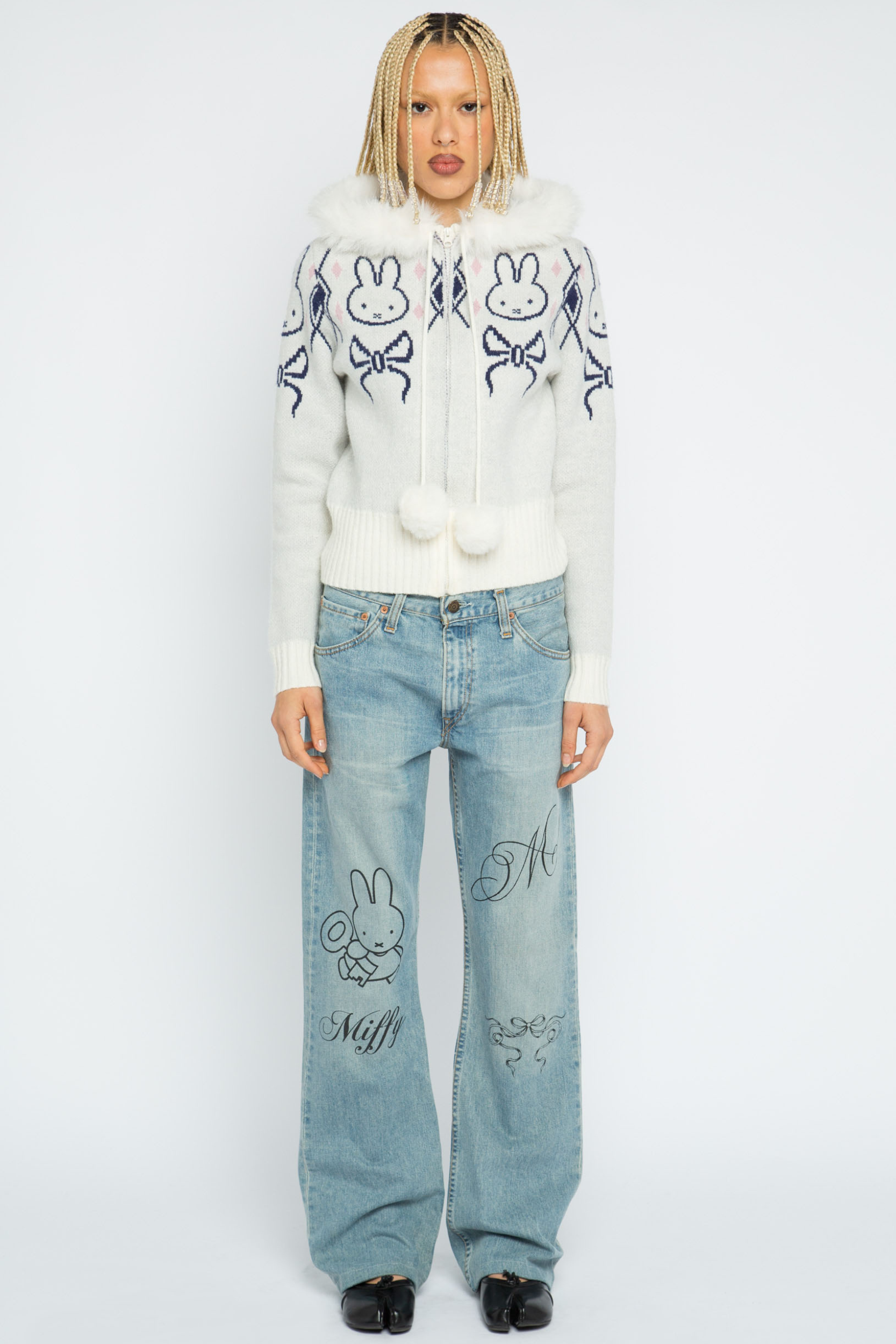 Miffy x Daisy St. Reworked Light Wash Levi's Denim Jeans