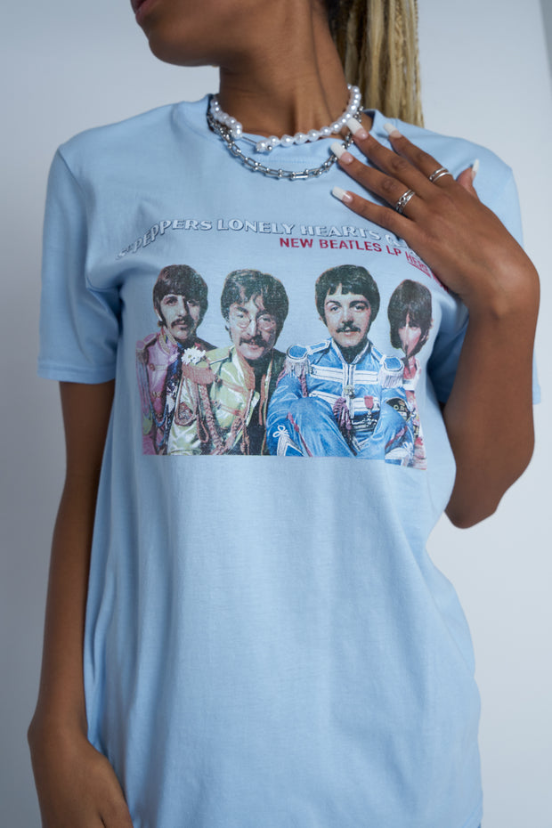 Daisy Street Licensed Relaxed T-Shirt With The Beatles Print