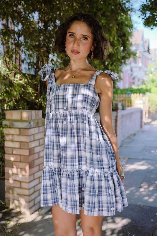 Dolly Embroidered Tiered Mini Dress