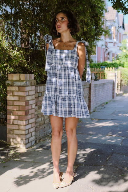 Dolly Embroidered Tiered Mini Dress