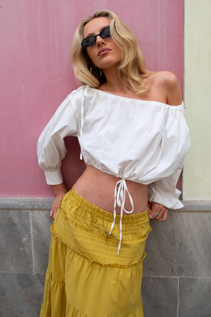 Emma Jean x Daisy St. Off Shoulder Crop Top