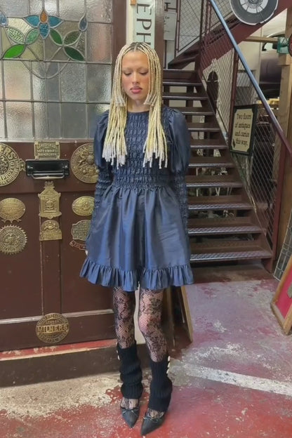 Thorn Shirred Mini Dress