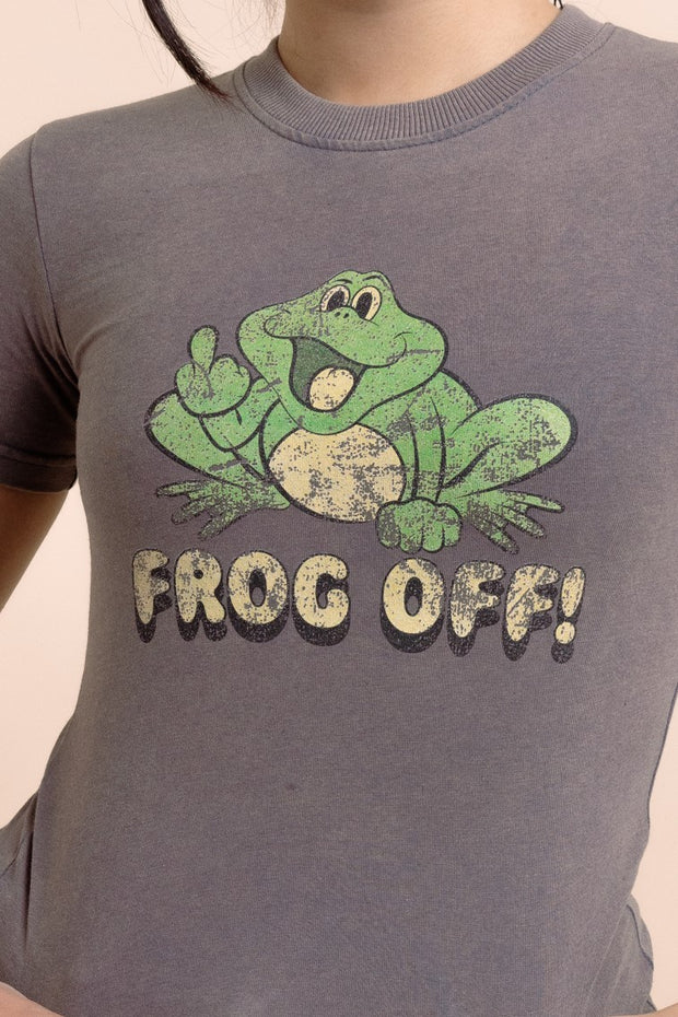 Daisy Street Frog Off Washed Baby Tee