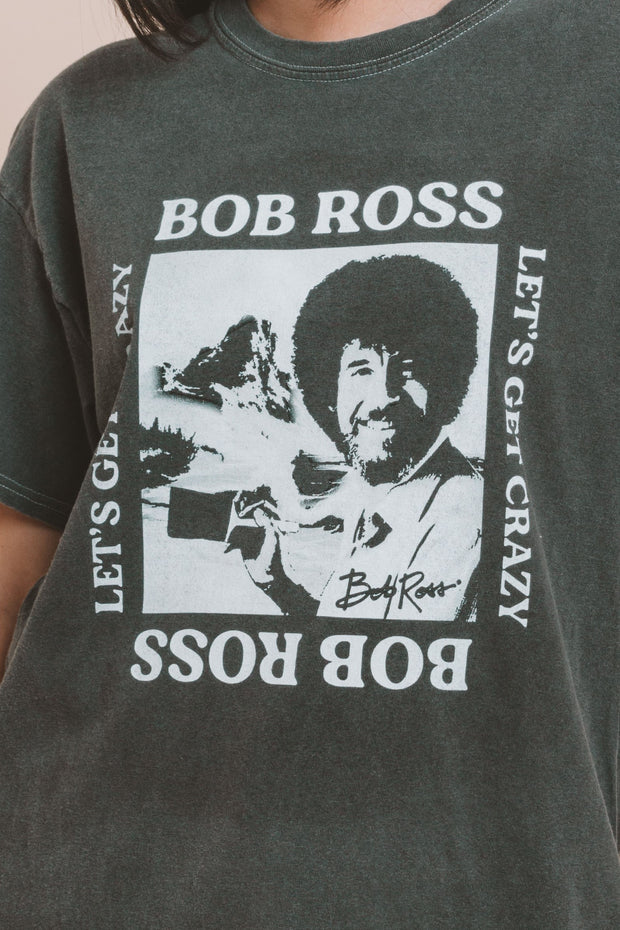 Daisy Street Bob Ross Let's Get Crazy Relaxed T-Shirt