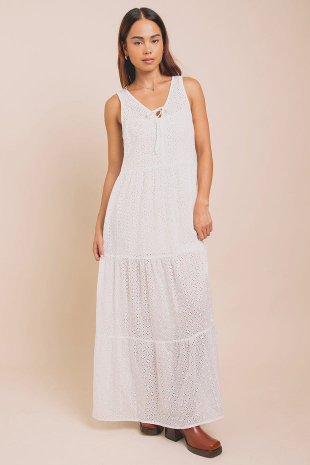 Daisy Street Tiered Maxi Dress With Split Front