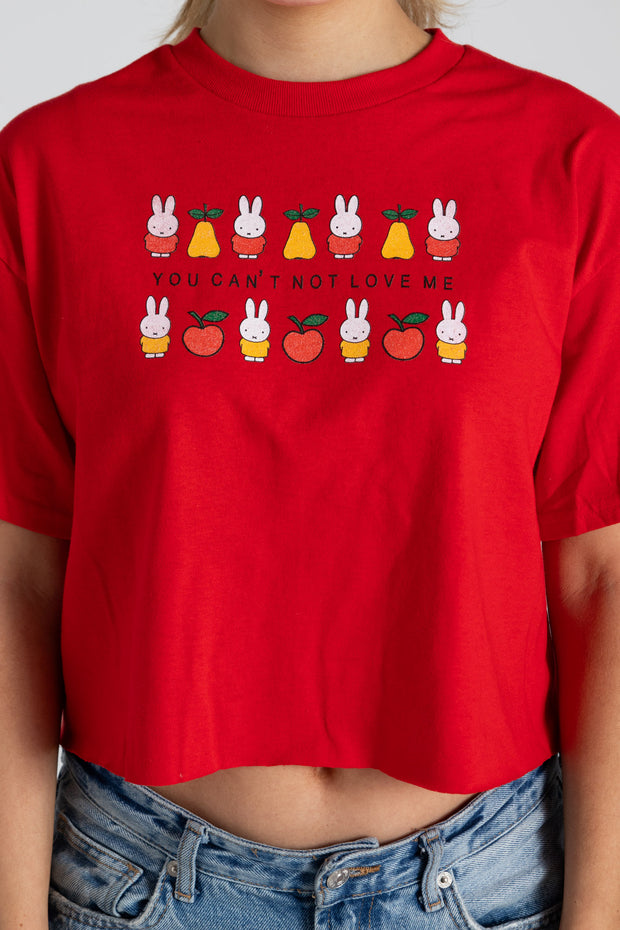 MIFFY X DAISY STREET YOU CAN'T NOT LOVE ME MIFFY CROPPED TEE