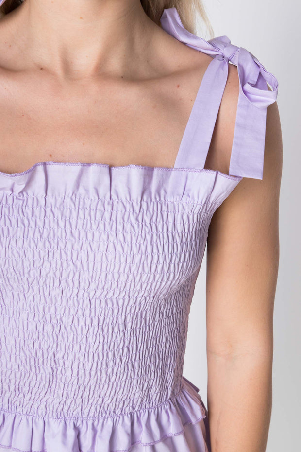 Daisy Street Tie Strap Dress in Lilac