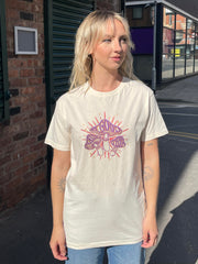 Daisy Street Relaxed T-Shirt with Trippy Mushroom Graphic