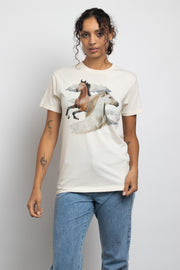 Daisy Street Relaxed T-Shirt with Horses Print