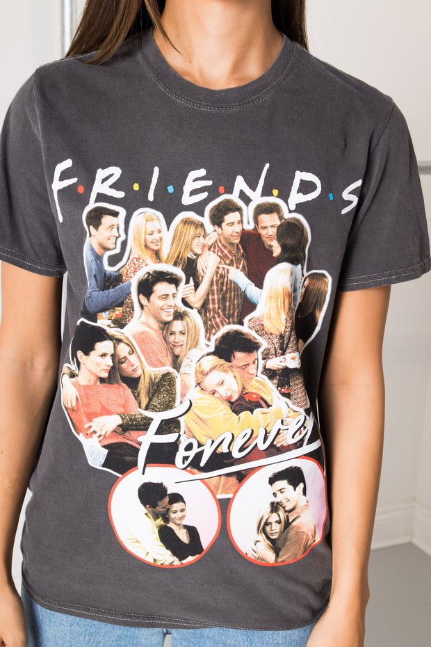 Daisy Street Relaxed T-Shirt with Friends Forever Print