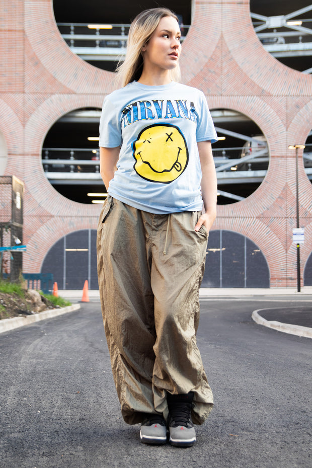Daisy Street Relaxed T-Shirt with Nirvana Yellow Smile