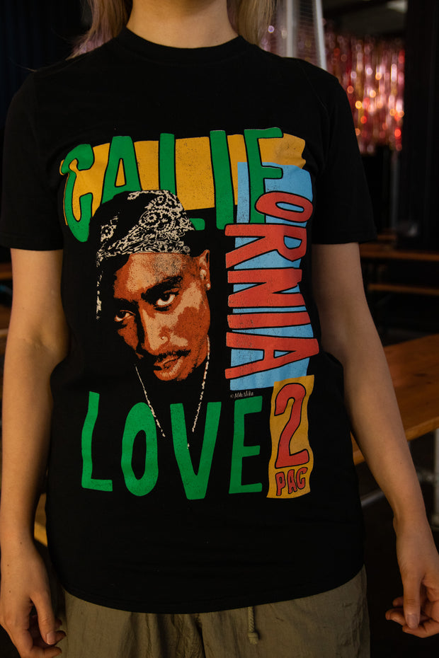 Daisy Street Relaxed T-Shirt with Tupac Cali Love Print