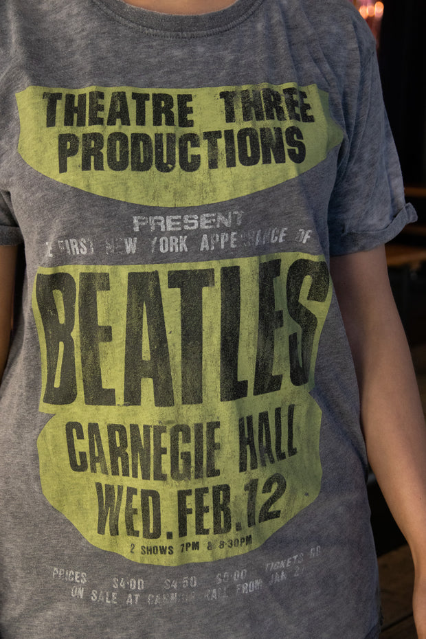 Daisy Street Relaxed T-Shirt with The Beatles Carnegie Hall Print