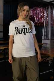 Daisy Street Relaxed T-Shirt with The Beatles Print