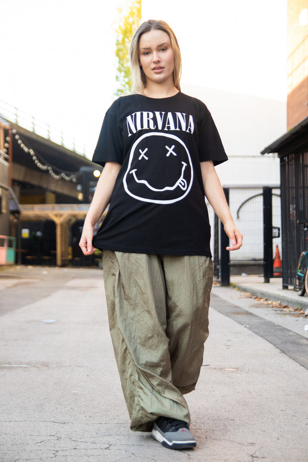 Daisy Street Relaxed T-Shirt with Nirvana Print