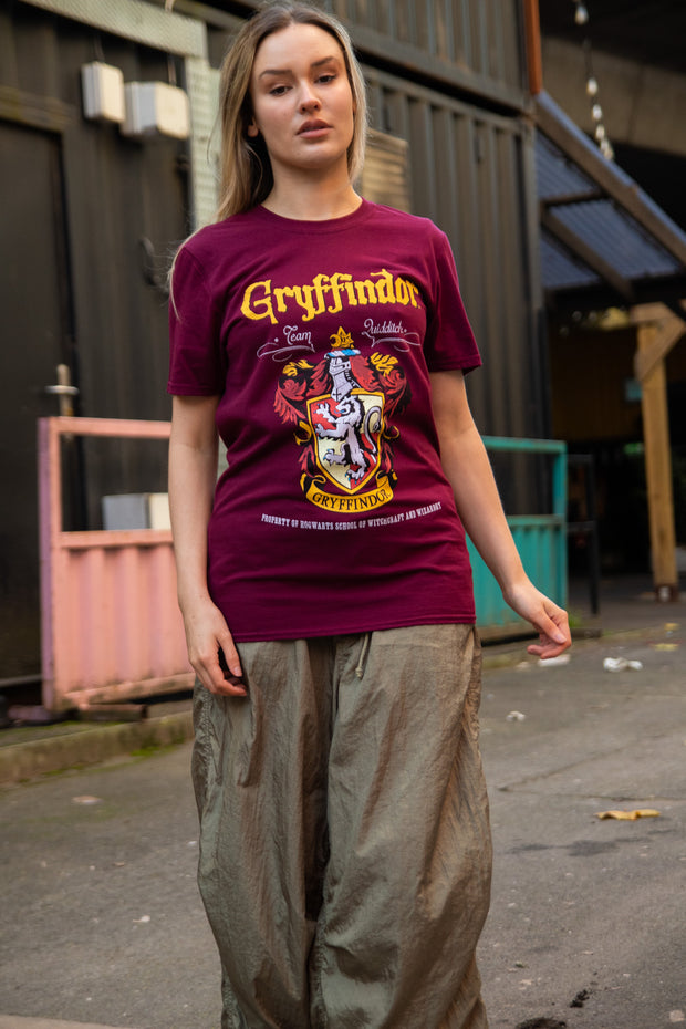 Daisy Street Relaxed T-Shirt with Harry Potter Gryffindor Red