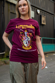 Daisy Street Relaxed T-Shirt with Harry Potter Gryffindor Red