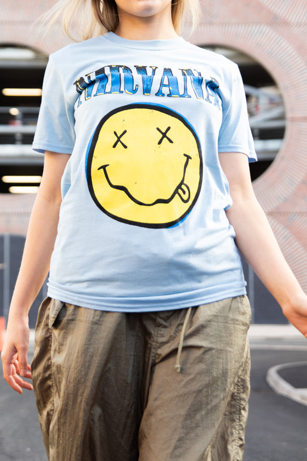 Daisy Street Relaxed T-Shirt with Nirvana Yellow Smile