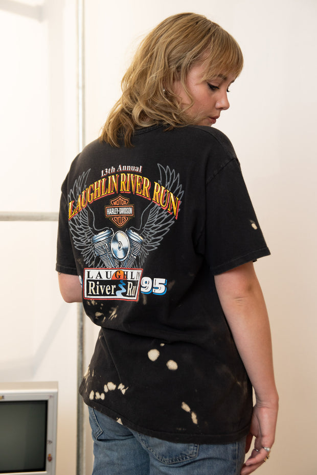 Daisy Street Regen T-Shirt with Harley Davidson River Run Print