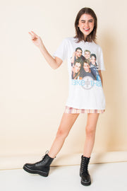 Daisy Street Relaxed T-Shirt with Take That Print
