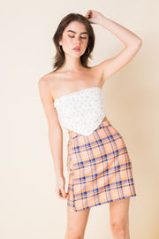 Daisy Street Mini Skirt in Check