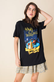 Daisy Street Relaxed T-Shirt with Snoop Dogg Gin and Juice Print