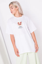 Daisy Street Relaxed T-Shirt with Gemini Print