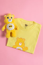 Daisy Street X Care Bears Relaxed T-Shirt with Plush Toy in Yellow