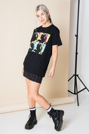 Daisy Street Relaxed T-Shirt with Tupac Print