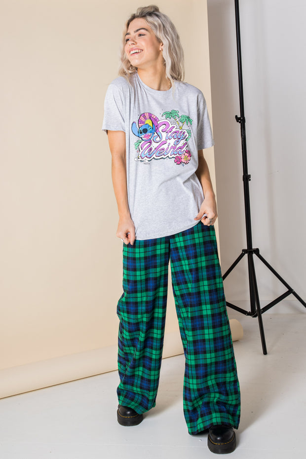 Daisy Street Relaxed T-Shirt with Lilo and Stitch Stay Weird Print