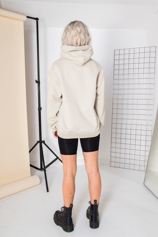 Daisy Street Oversized Hoodie with Do Nothing Club Print