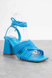 Daisy Street Strappy Heeled Sandals in Blue