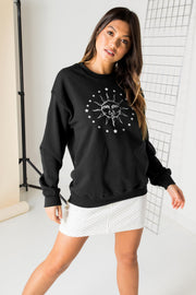 Daisy Street Relaxed Sweatshirt with Solstice Graphic