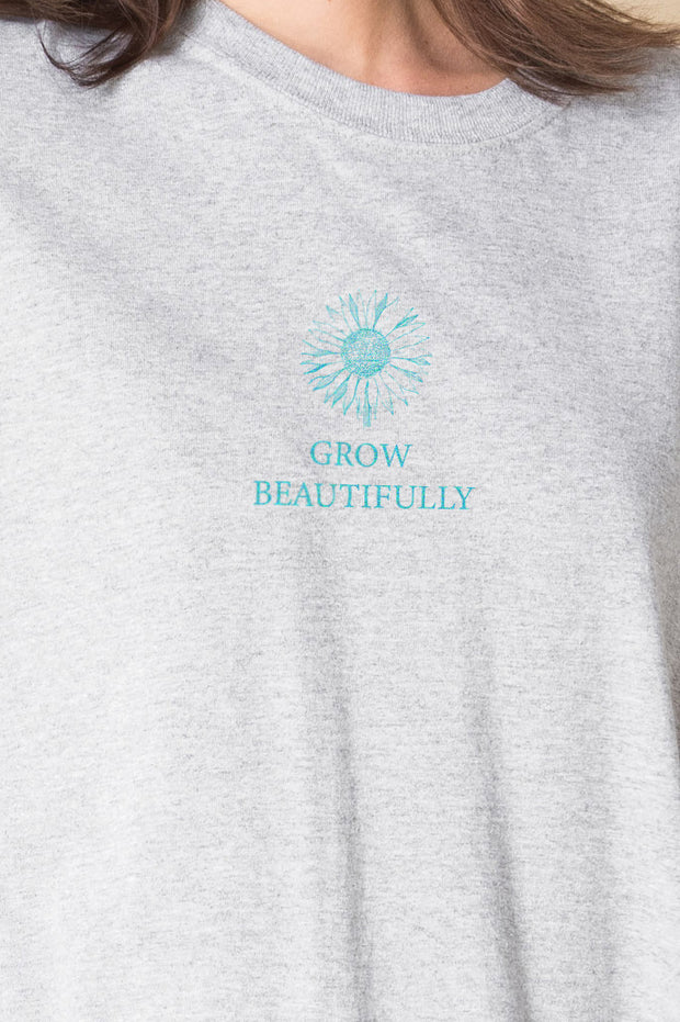 Daisy Street Relaxed T-Shirt With Grow Beautifully Print