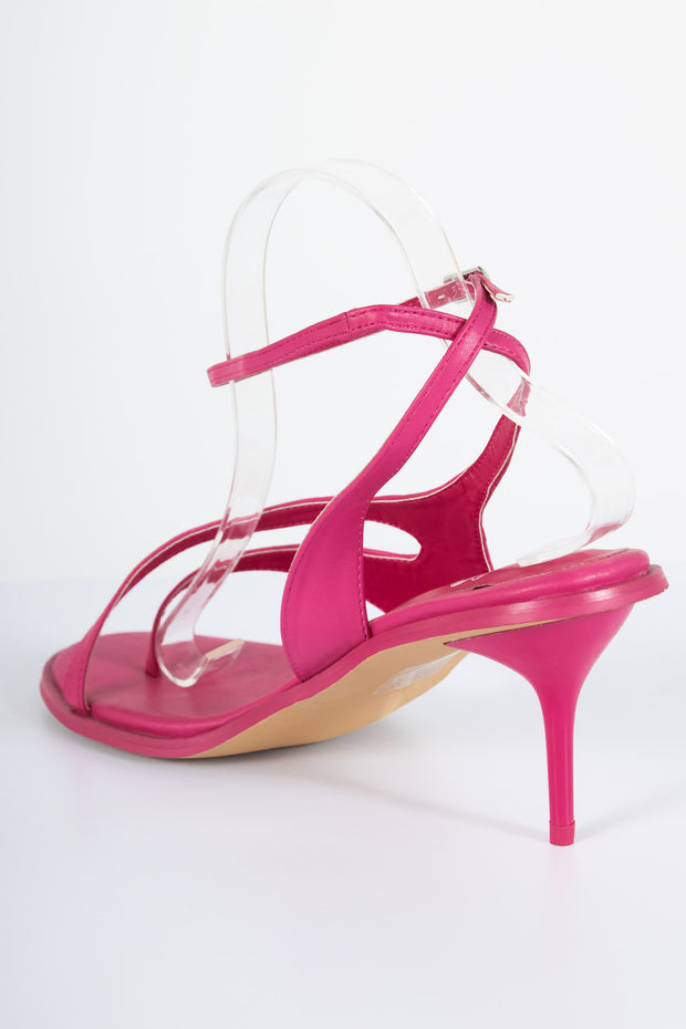 Heartbreak Strappy Colour Drench Sandals in Pink
