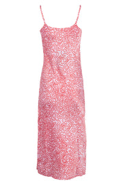 Heartbreak Satin Cami Midi Dress With Side Split In Pink