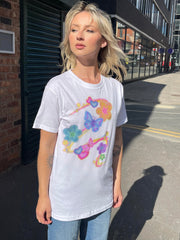 Daisy Street Relaxed T-Shirt with Butterfly Print