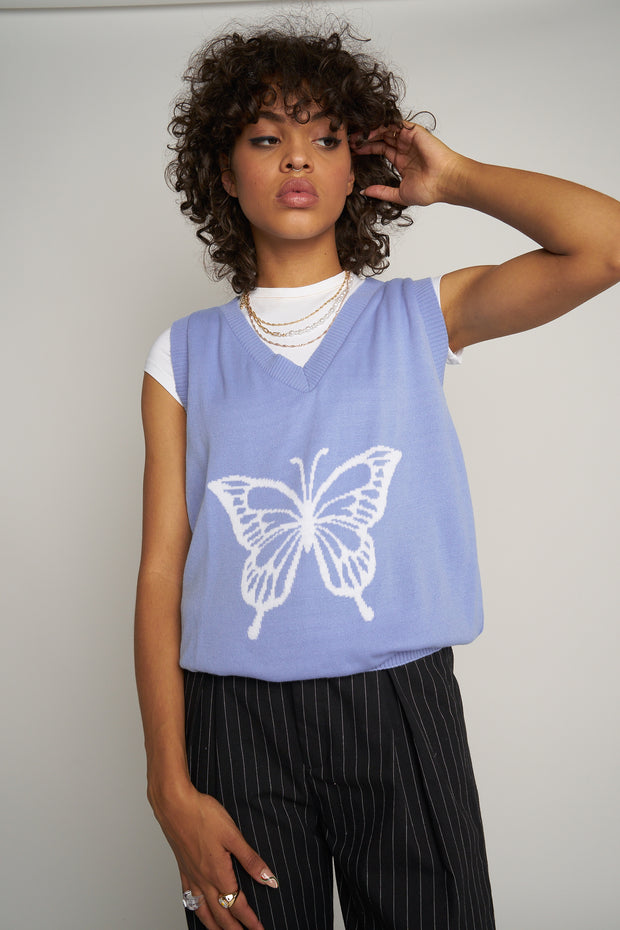 Daisy Street Knitted Butterfly Vest